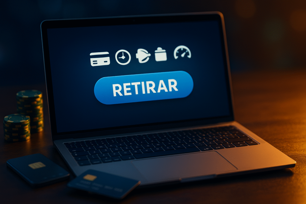 Íconos de métodos de retiro en casinos online: criptomonedas, billetes, tarjeta y banco.