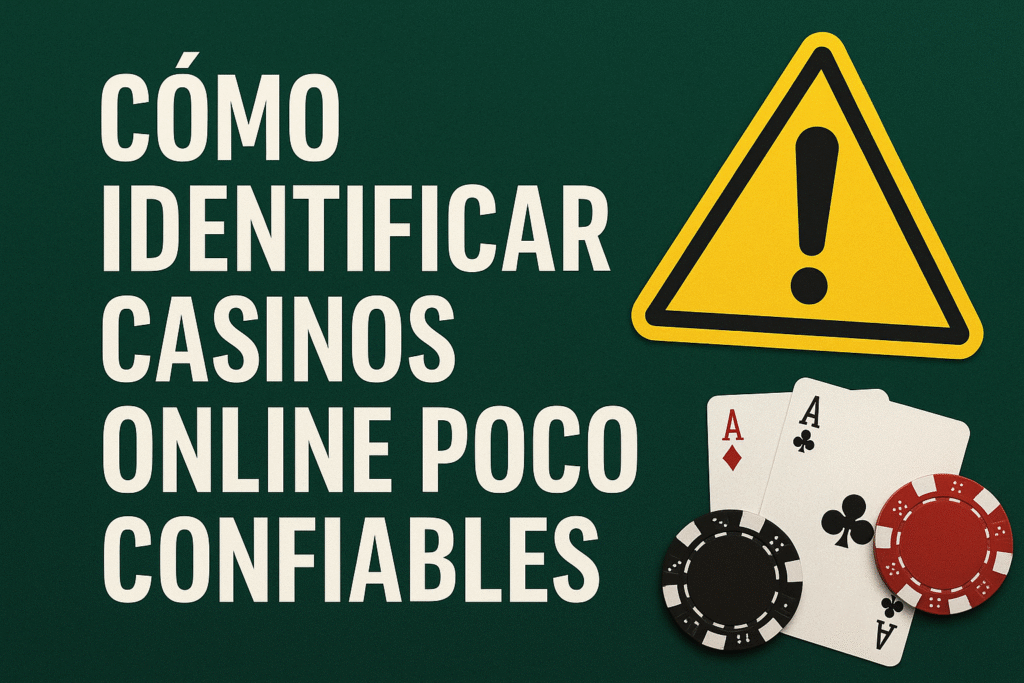 Advertencia sobre casinos online poco confiables con cartas y fichas de blackjack