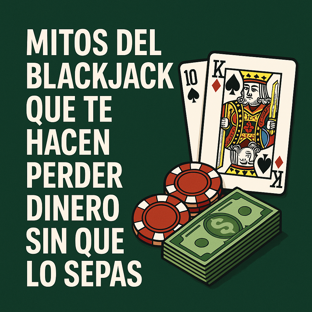 Mitos comunes del blackjack que hacen perder dinero a los jugadores sin que se den cuenta.
