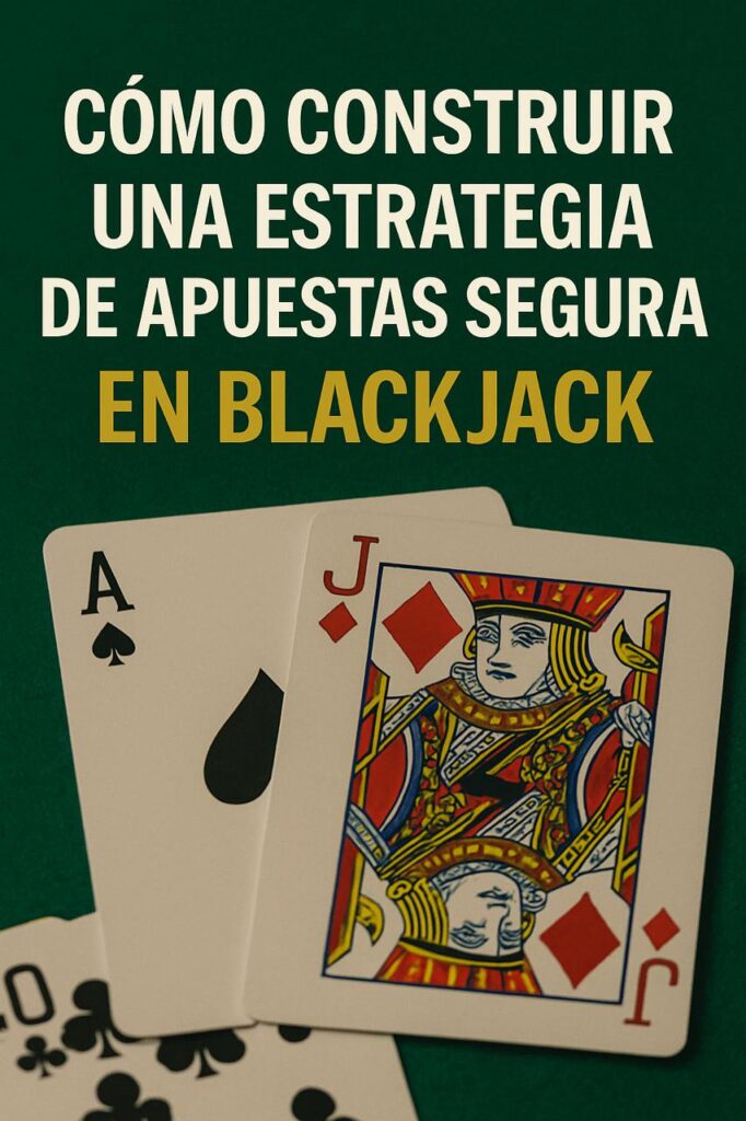 Ilustración sobre cómo construir una estrategia de apuestas segura en blackjack online, con enfoque en control de riesgo y gestión del bankroll.