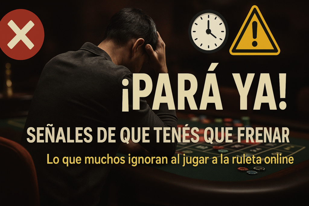 Señales de advertencia para saber cuándo deberías dejar de jugar a la ruleta online de inmediato.