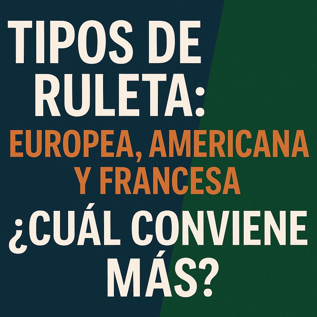 Miniatura explicativa sobre los tipos de ruleta: europea, americana y francesa, comparando sus diferencias y cuál conviene más.