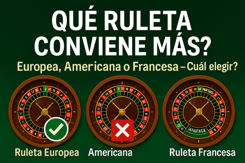 Miniatura explicativa sobre los tipos de ruleta: europea, americana y francesa, comparando sus diferencias y cuál conviene más.