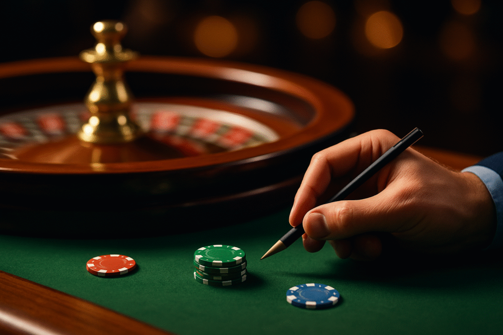 Mesa de ruleta mostrando los diferentes tipos de apuestas y sus probabilidades explicadas de forma sencilla.