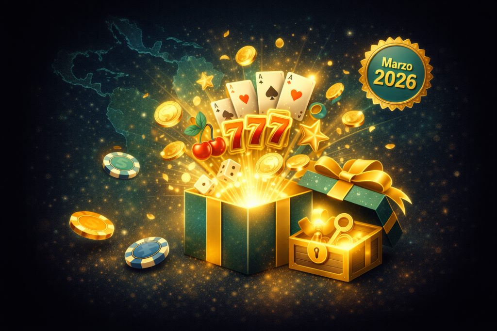 Mejores bonos de casino online disponibles en Latinoamérica marzo 2026 con cofre de premios