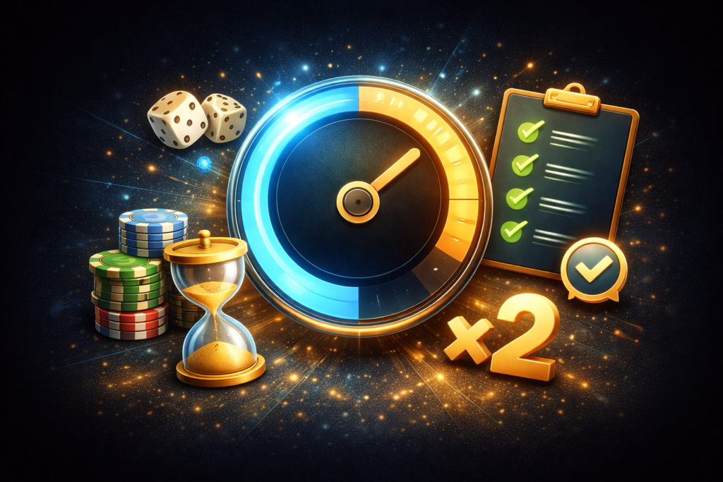 Ruleta de rollover o apuesta requerida en casino online con indicador de progreso y fichas